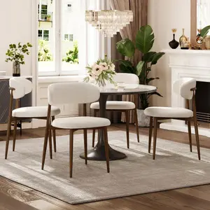 Modern Dining Chairs Set of 2,  Kitchen Chairs with Fabric Upholstered Accent Chair ,Sturdy Metal Frame for Dining Room Kitchen Room