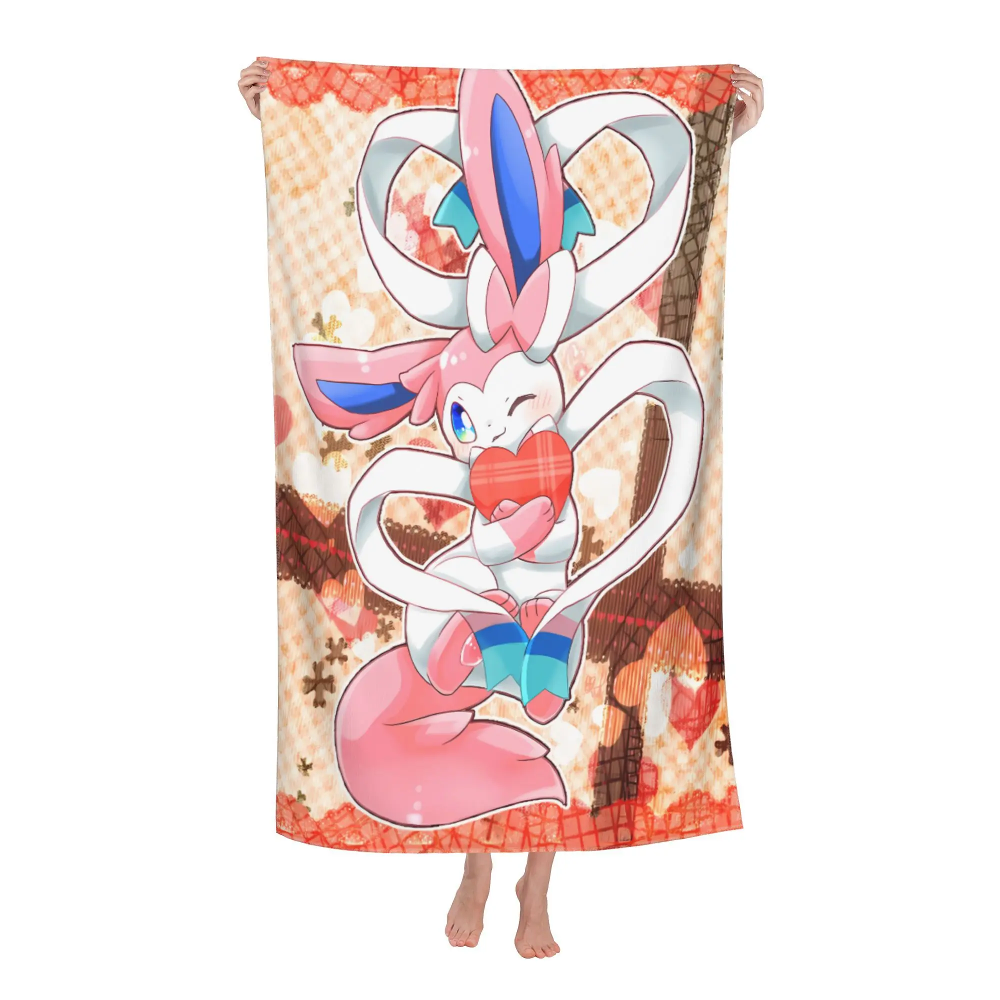 Cartoon Pocket Monster Eevee Flannel Blanket – Soft Cozy Warm Lightweight Throw for Bedroom, Dorm Room, Sofa, Couch, Living Room and All-Season Comfort