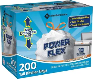 13 Gallon Tall Kitchen Bags New Longer Bag, 200Count(Pack of 1)