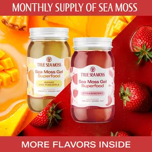 True Sea Moss 2-Bottle Bundle: Mango-Pineapple & Strawberry – Rich in Essential Minerals & Vitamins – supports overall vitality Bathroom
