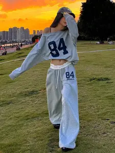 Women's Sweatshirt & Sweatpants Two-piece Set, Casual Fashion Cozy Long Sleeve Pullover & Pocket Trousers for Daily Wear, Women's Two-piece Outfits for Fall & Winter, Womenswear