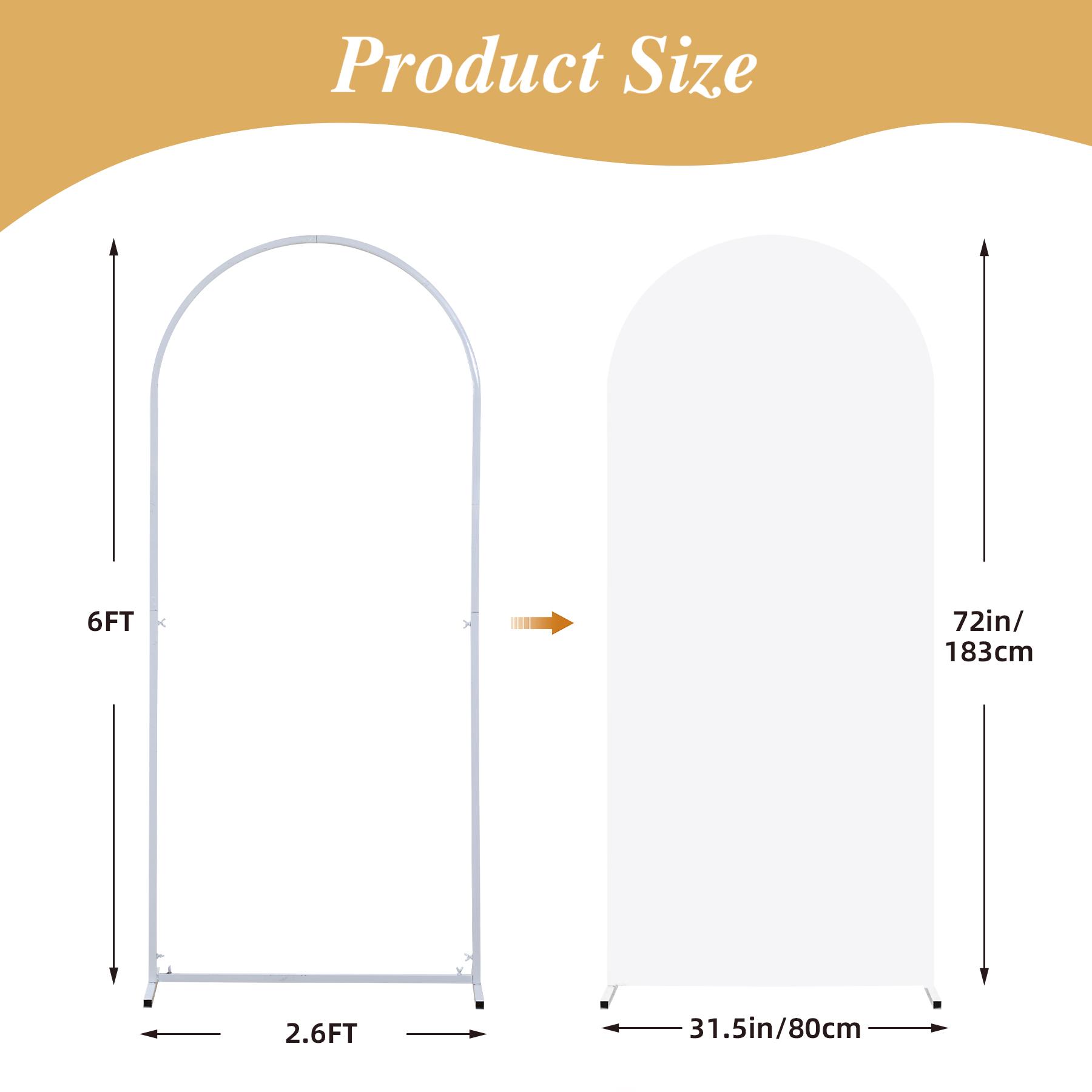 6/6.6/7.2 FT Arch Cover – Spandex Fitted Backdrop Covers for Weddings Parties Birthdays Mother's Day & Ceremony Decor Ideal for Events 6/6.6/7.2 FT Arch Cover – Spandex Fitted Backdrop Covers for Weddings Parties Birthdays Mother's Day & Ceremony Decor Ideal for Events