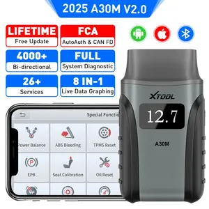 XTOOL A30M Bluetooth OBD2 Scanner: Bidirectional All-System Diagnostic Tool with 26+ Resets & Free Updates