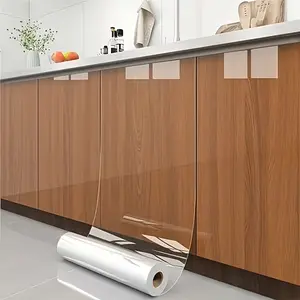 High-Definition Transparent Kitchen Oil-Resistant Stickers, Self-Adhesive Film, Removable Cabinet Wallpaper for Home Use, Transparent Wallpaper, Kitchen Supplies, Suitable for Kitchen Countertops, Walls, Desktops, Cabinet Surface Renovation Protection