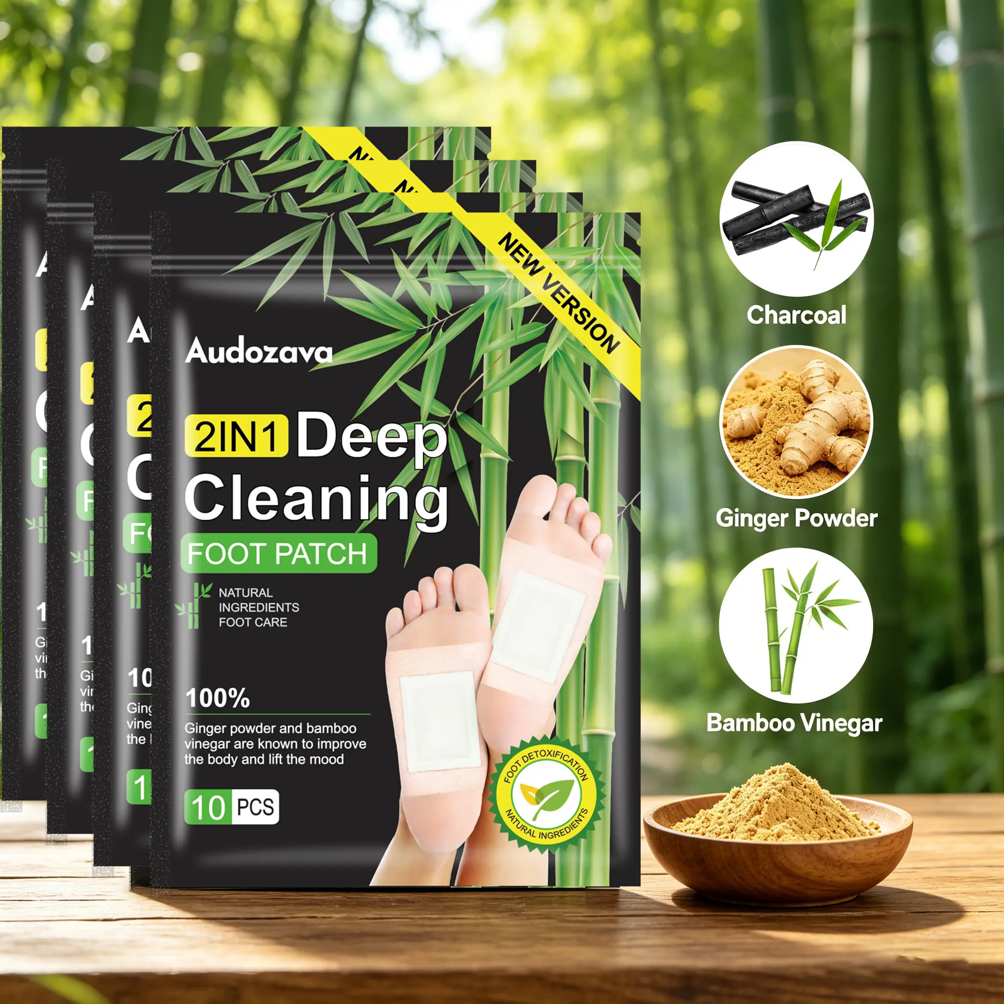 40 Foot Detox Patches: Relieve Stress, Detoxify, and Improve Sleep | Natural Deep Cleansing Patches Natural foot detox Foot fatigue relief