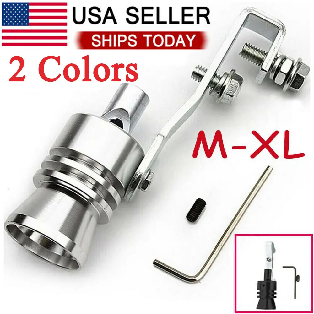 Universal Turbo Sound Exhaust Muffler Pipe Whistle Car Oversized Roar Maker M-XL