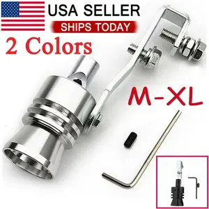 Universal Turbo Sound Exhaust Muffler Pipe Whistle Car Oversized Roar Maker M-XL