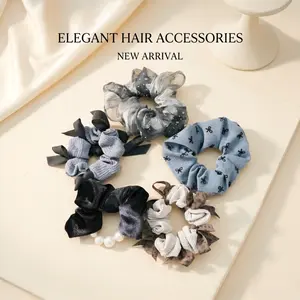 Set of 5 fabric hair ties with premium feel | Soft and elegant, suitable for everyday styling