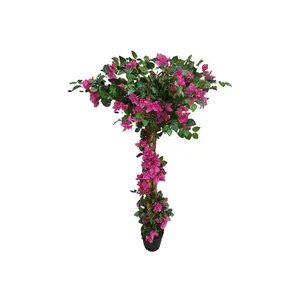 Garvee 210 cm Bougainvillea Artificial Tree in Pot - Decorative Indoor and Outdoor Artificial Plant for Home, Office, Living Room, and Garden