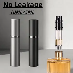 Refillable Perfume Spray Atomizer Bottles, 10ml & 5ml Mini Bottom-Filling Cosmetic Liquid Containers, Portable Travel Dispensers for Beauty & Personal Care