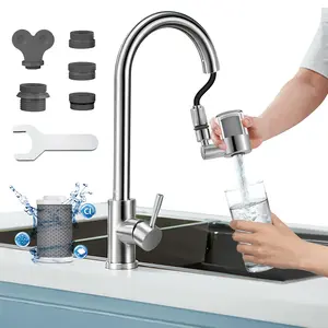Faucet Mount Water Filter, Tap Water Purifier Reduces Lead Chlorine Heavy Metals, Water Filter for Sink Faucet Fits Standard Faucets (Includes 1 Filter)