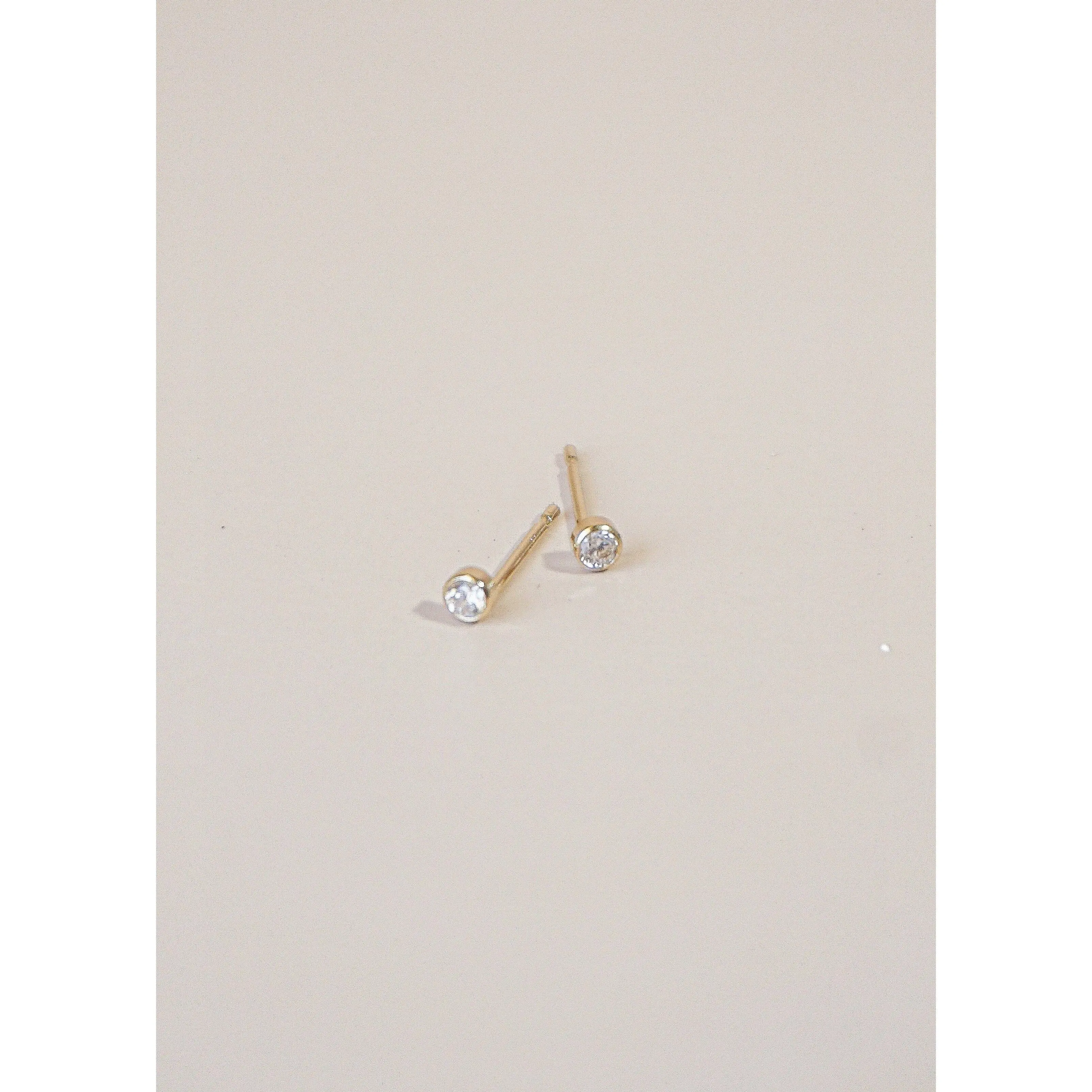 Tiny Diamond Stud Earrings