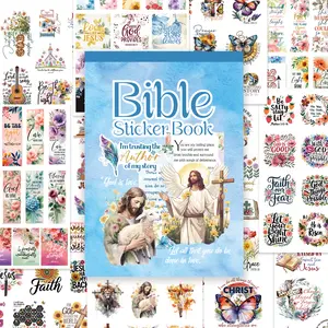 PRSTINCOL 434pcs Vintage Bible Journaling Stickers Set - Stickerbook, Versatile Designs, Tabs, Verse Decals, Christian Scripture Quotes, Floral Accents for Bible Study, Prayer Journal Gifts (DIY Scrapbooking & Stamping Supplies)