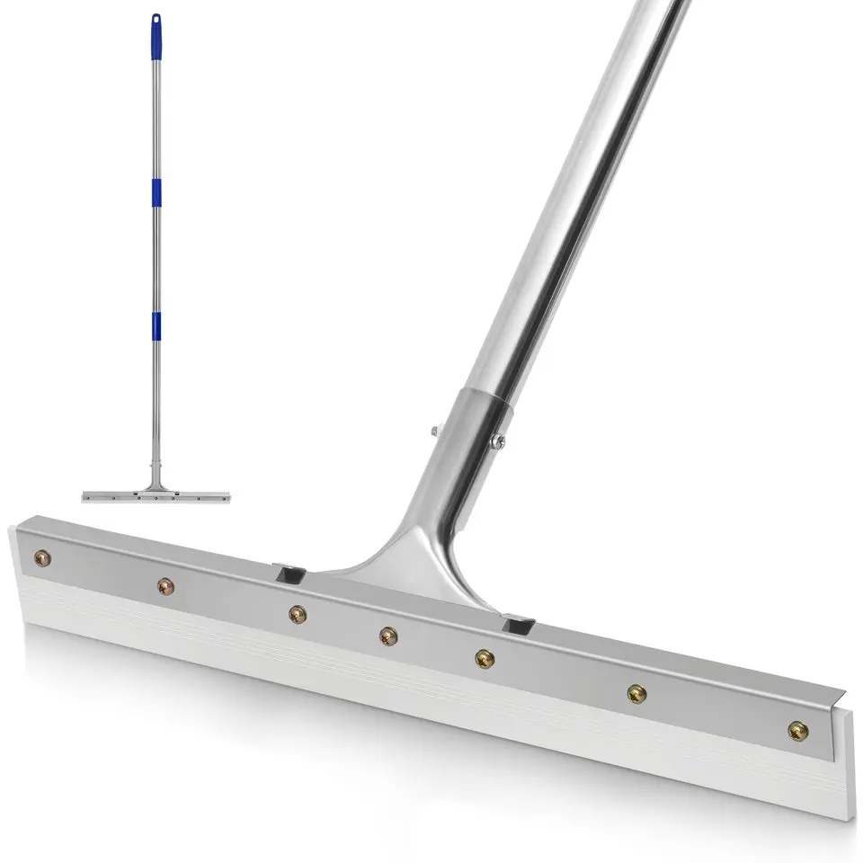 MHM's AquaSlide MiniPushPro - 18-Inch Floor Squeegee for Concrete Floors - Squeegee Broom for Floor & Window Cleaning Rubber Squeegee