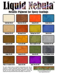 Liquid Nebula Metallic Epoxy Pigment for 3 Gallon KIt
