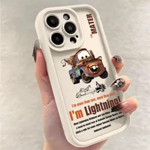 Cartoon Lightning McQueens Phone Case Protector Suitable for iPhone 17 16e 16 15 14 13 12 11 Mini Pro Max Air X XR XSMAX 8 7 Plus Anti Fall Protective Soft TPU Back Cover