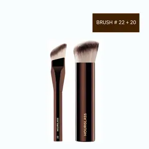 2-Pack Hourglass Foundation and Concealer Brush Makeup Kit - for Natural Makeup Look, Even Application, Seamless Blend, Flawless Finish, Multi-Pack