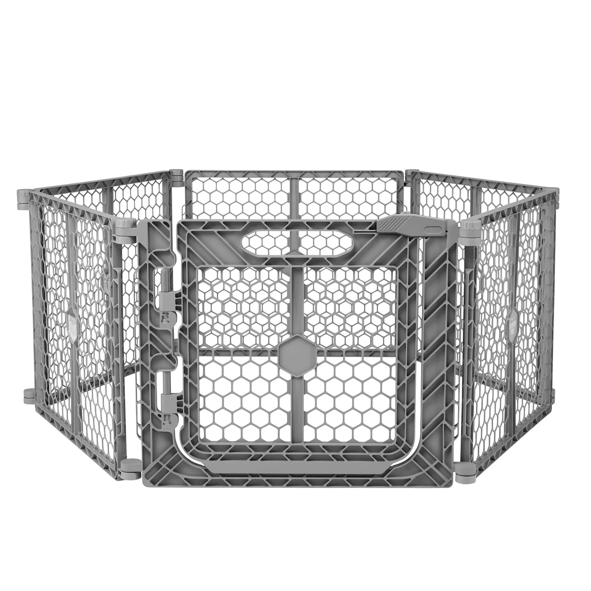 EveryYay In The Zone Convertible Plastic Walk Through Pet Gate & Play Pen