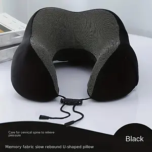 U-Shaped Memory Foam Travel Pillow, Soft Support Neck Pillow, Travel Neck Cushion for Airplane, Car, Train, Home Use, Ideal for Travel and Sleep Rest