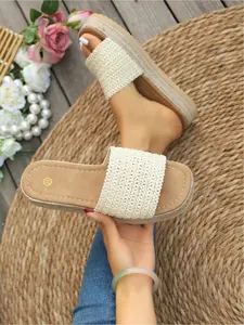 Women's thick-soled wedge sandals, new summer style, fashionable platform waterproof fish-mouth high-heeled beach casual vacation bohemian style sandals Flatform, Platform Wedges Sandals, Fashionable Wedge Shoes, Boho Style Wedge
