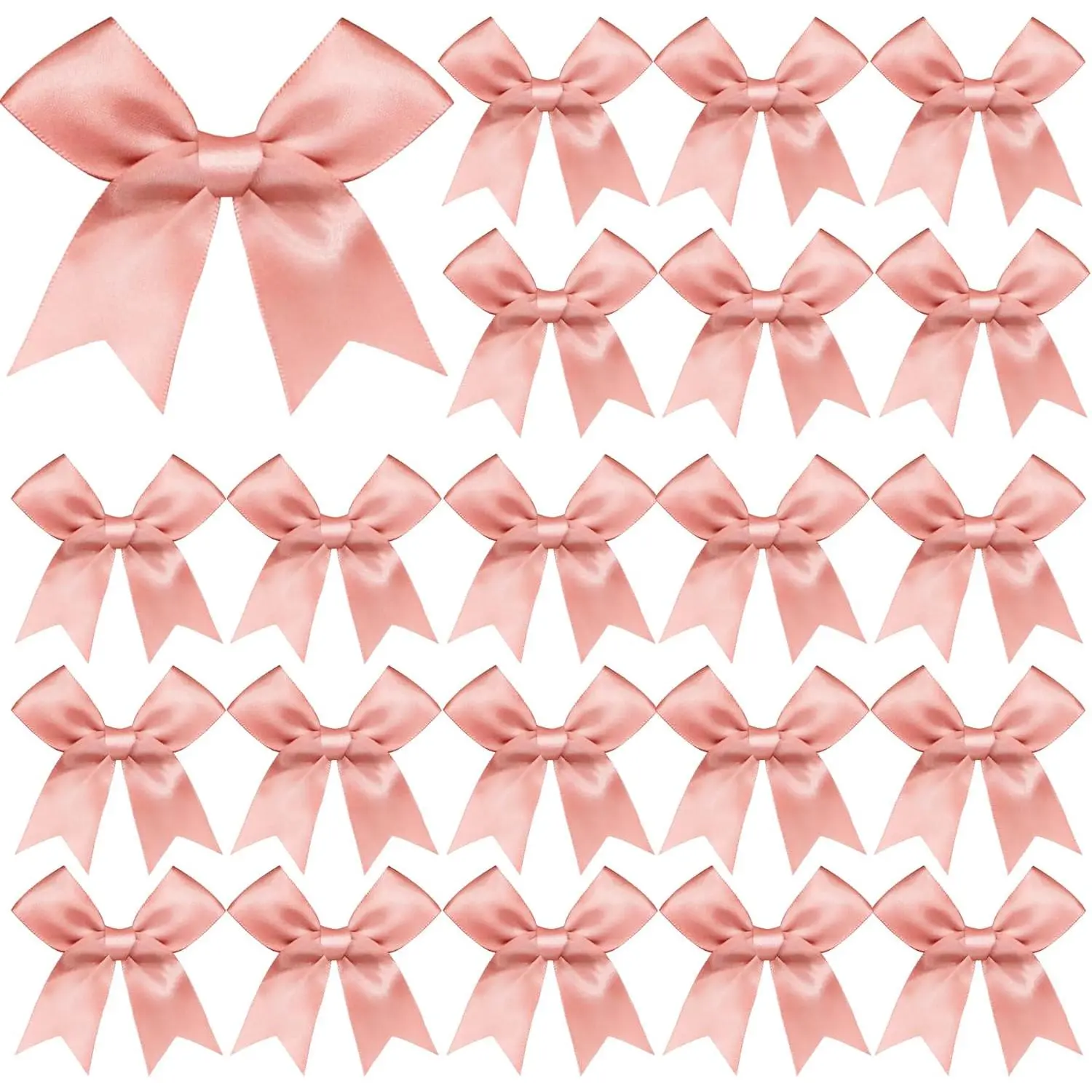 50 count  Wrap Bows  Satin Ribbon Bows 3.3 Inch Craft Bows for  Wrapping DIY  Bags Holiday Gifts Bag Party Decorations, Wedding Decor Christmas Birthday Presents (Rose )