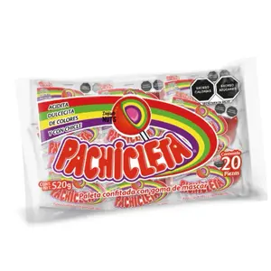 Pachicleta Bombón - 20 Pieces with Acidita, Dulcecita & Chicle Flavors - Chewy & Fun Treats - Unflavored with Sugar Corn Syrup - Fruity
