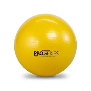 THERABAND Exercise Ball, Stability Ball with 45 cm Diameter for Athletes 4'7" to 5'0" Tall, Standard Fitness Ball for Posture, Balance, Yoga, Pilates, Core, & Rehab, Yellow