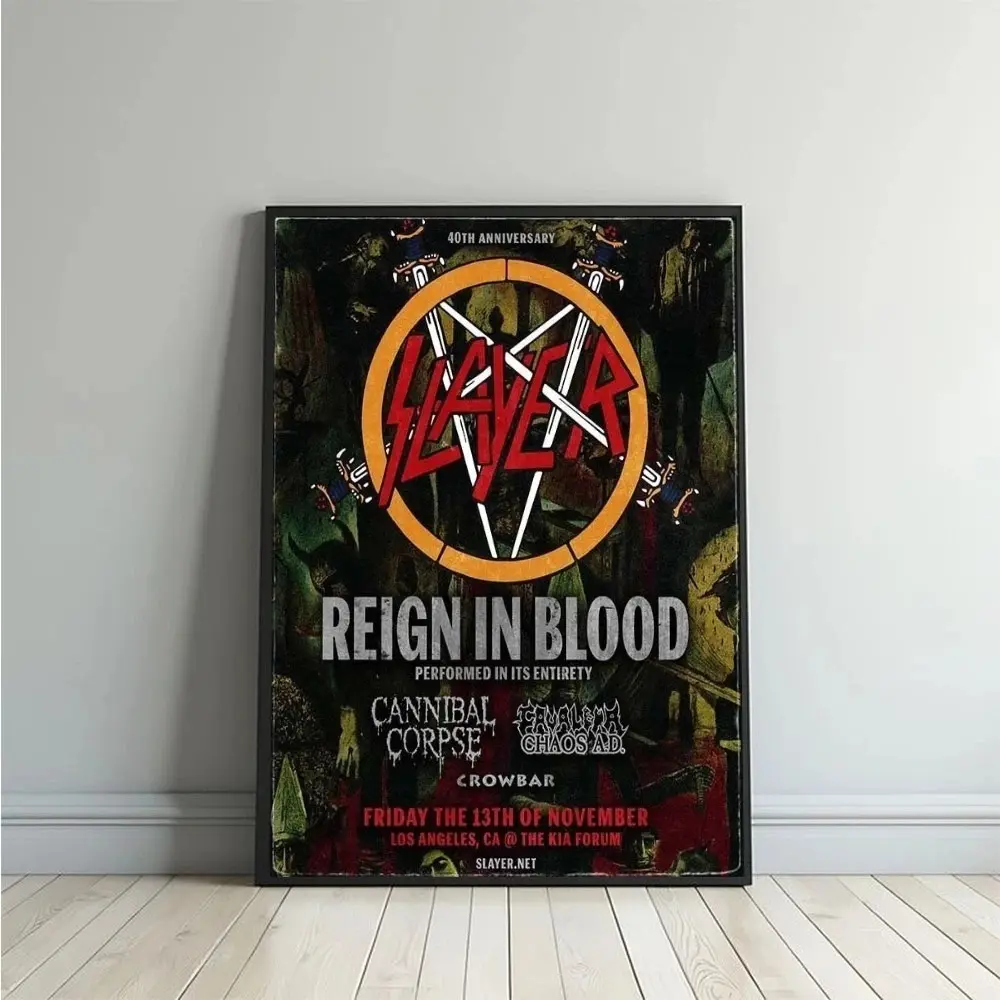 Slayer Reign In Blood 40th Anniversary 2026 LA Poster Metal Band Print