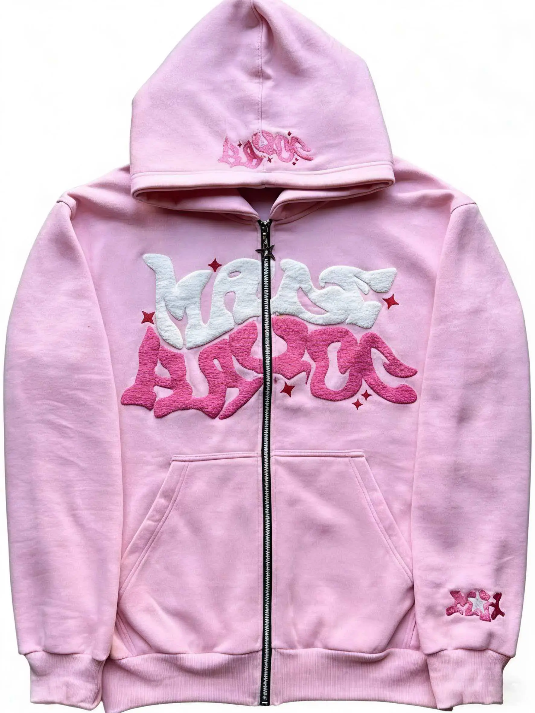 Y2K Graffiti Letter Full-Zip Hoodie, Menswear Oversized Streetwear Coat, Gothic Hip Hop 3D Print Casual Harajuku Top, Unisex Lightweight Outerwear,Coats