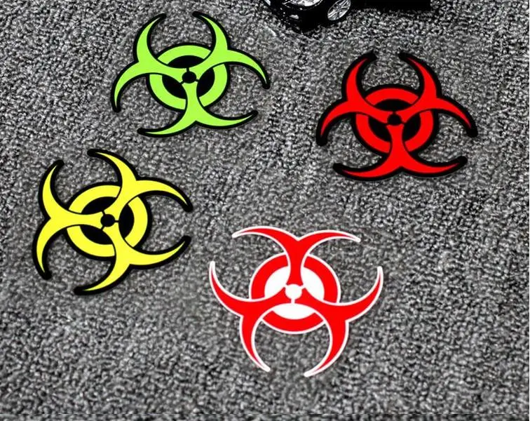Reflective Warning Sign  Biohazard Sticker Vinyl Zombie Nuclear Decal Motorcycle Car Stickers Waterproof