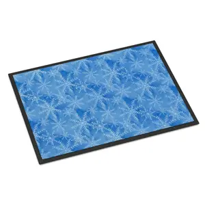 Carolines Treasures  Watercolor Dark Blue Winter Snowflakes Indoor or Outdoor Mat, 24 x 36 in.