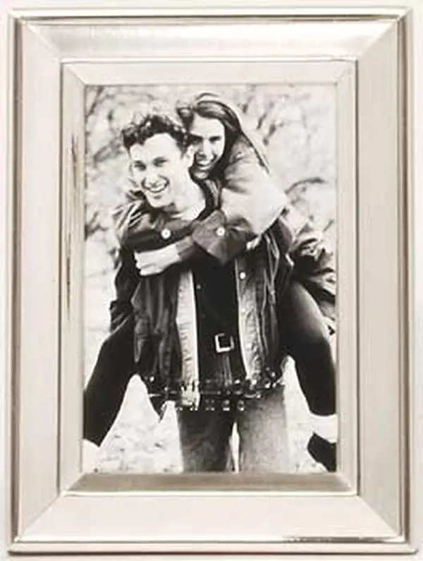 Brushed Silver Plated 2x3 Metal Picture Frame