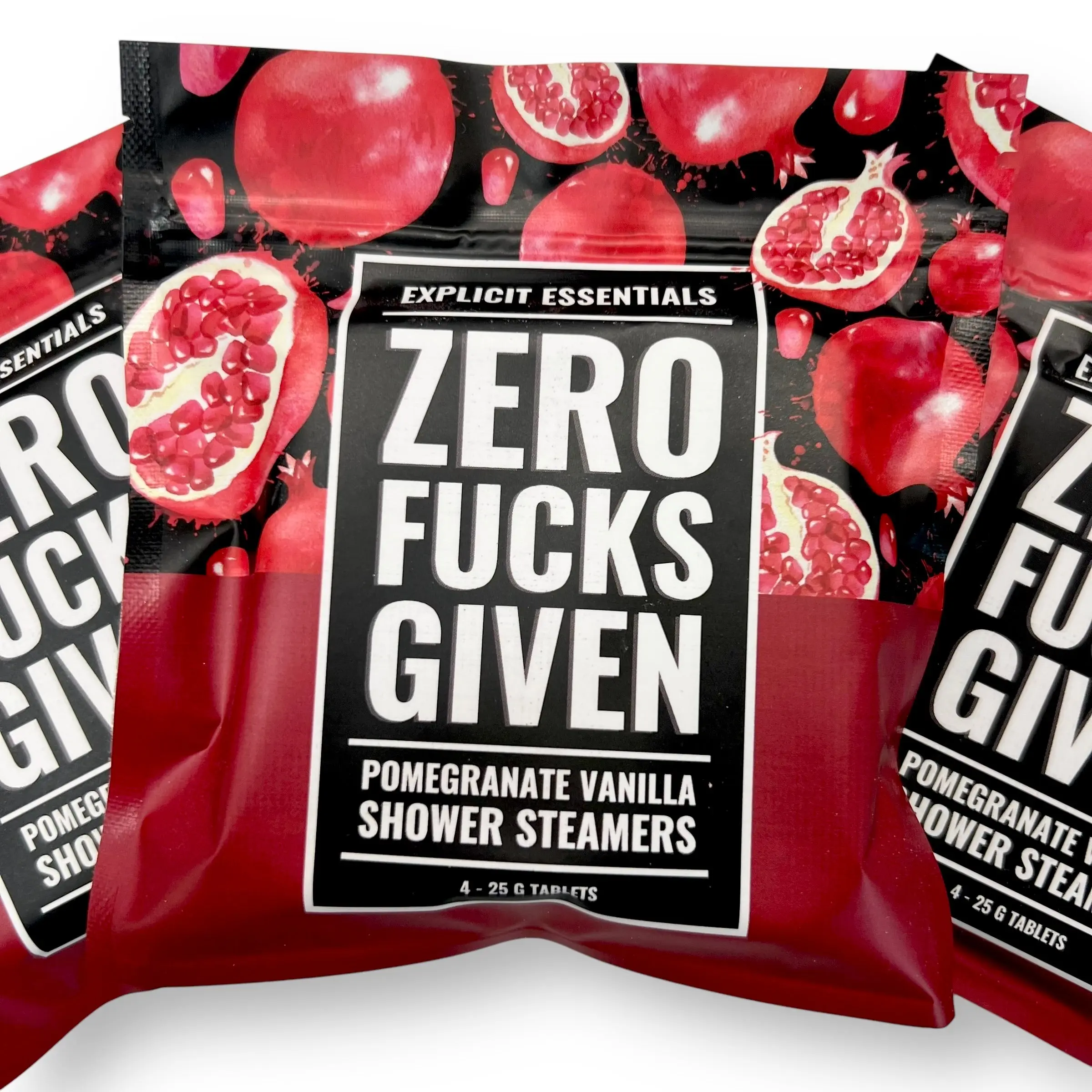 Scented Shower Steamer - Bath & Body Care Product with Soothing Vanilla Pomegranate Aroma, Stress Relief Comfort Gift for Her