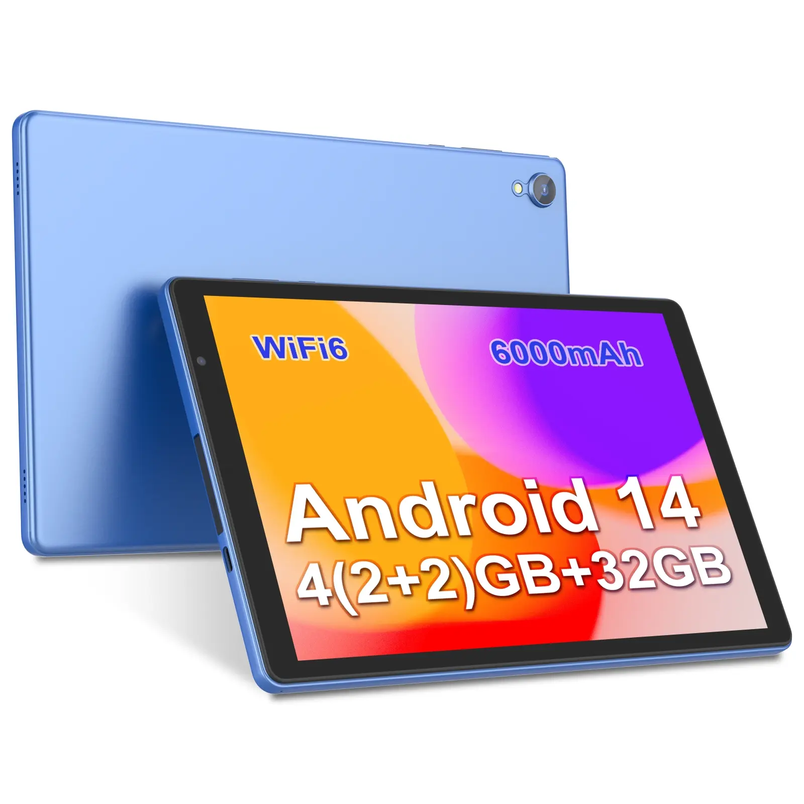 10-inch Android 14 tablet PC, quad-core processor, 4GB RAM and 32GB storage, dual cameras, WiFi connection, Wireless Tablet, perfect for entertainment and work, Android Tablets, Android Tablet Computer, the best holiday gift