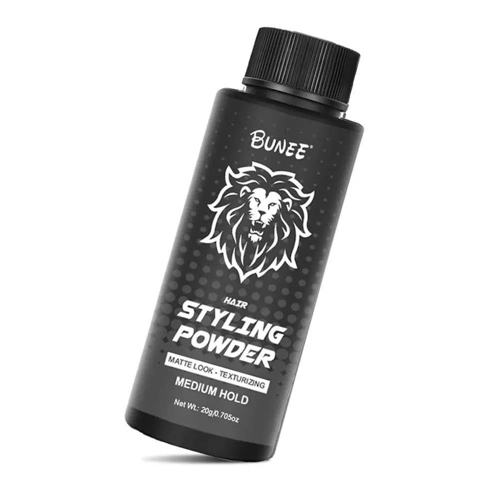 BUNEE Hair Texturizing Powder (20g) - Men’s Haircare Styling Powder with Matte Shine-Free Look, Medium Hold, Oil Control, Volumizing, Root Lift, Lightweight Portable Residue-Free Formula, Matte Finish