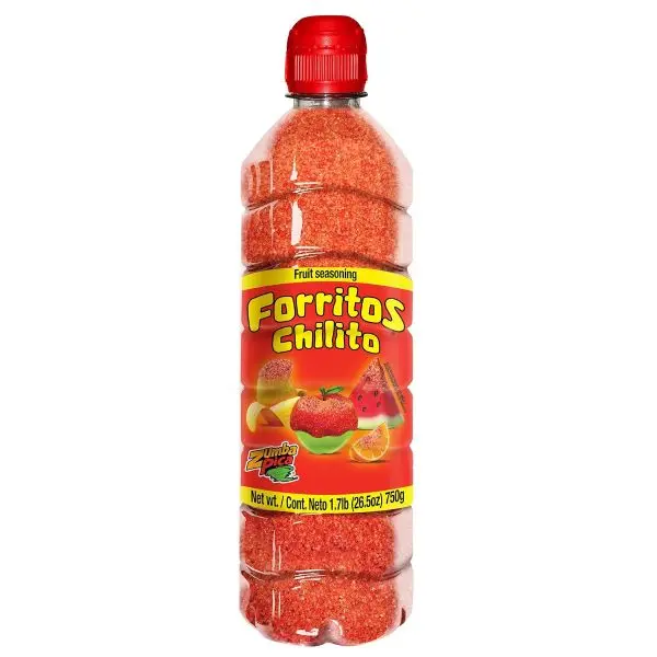 Zumba Pica Forritos Mexican Spicy Chili Powder Snack, 1.7lb (750gr) Hot Spice for Sprinkling on Fruits, Dulces Mexicanos Picantes