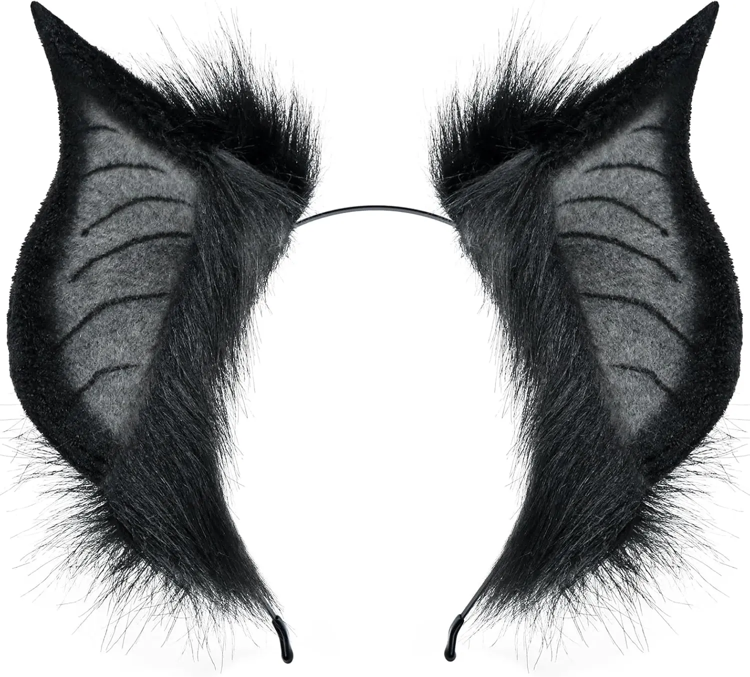 Handmade Wool-Like Soft Beast Ears Headband - Halloween Aesthetic Adult Cosplay Accessory for Halloween, Anime Con, Beast Look