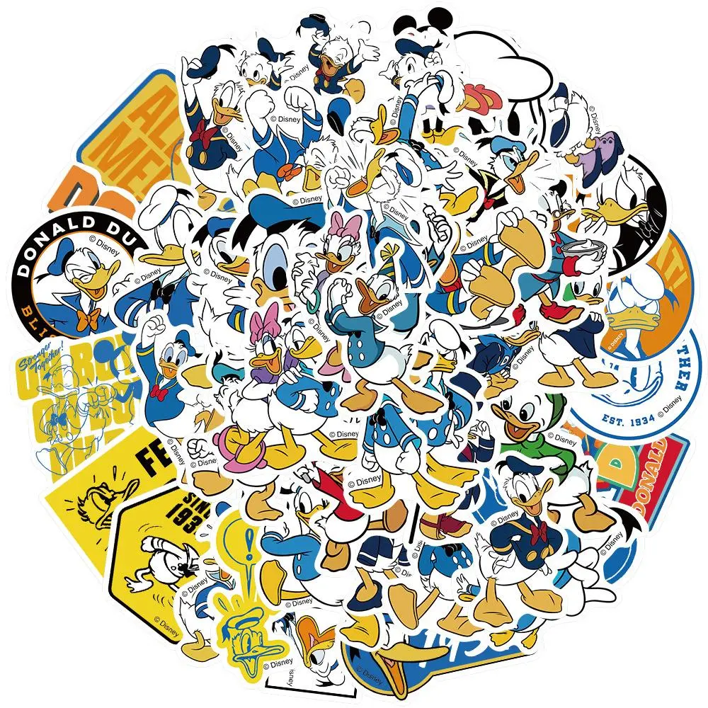 Disney Donald Duck Stickers 50PCS - Perfect for Fans Collectors and Kids - Versatile Use for Scrapbooking Planners and Collections