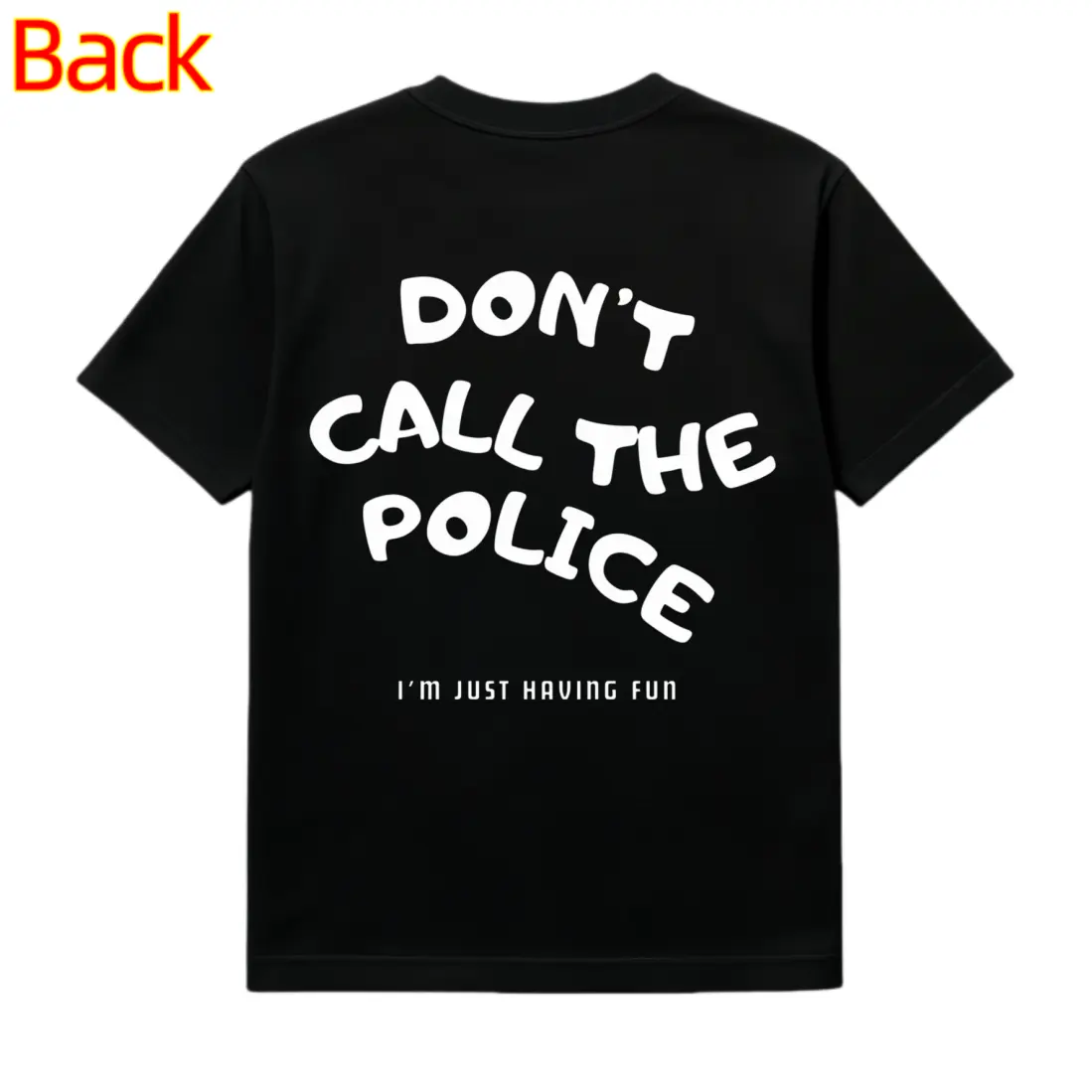 "Don't Call The Police" Graphic Tee, Motorcycle Racing Biker Rider Short Sleeve Crew Neck Breathable Cotton T-Shirt, Summer Relaxed Fit Casual Streetwear Top for Women