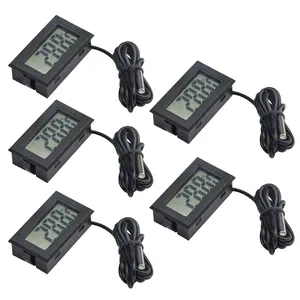 5PCS Digital LCD Thermometer Temperature Digital LCD Fridge Thermometer Water Temperature With Probe For DIY Teaching Device Without Battery