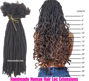 Handmade Loc Extensions- 100% Human Hair Bundles