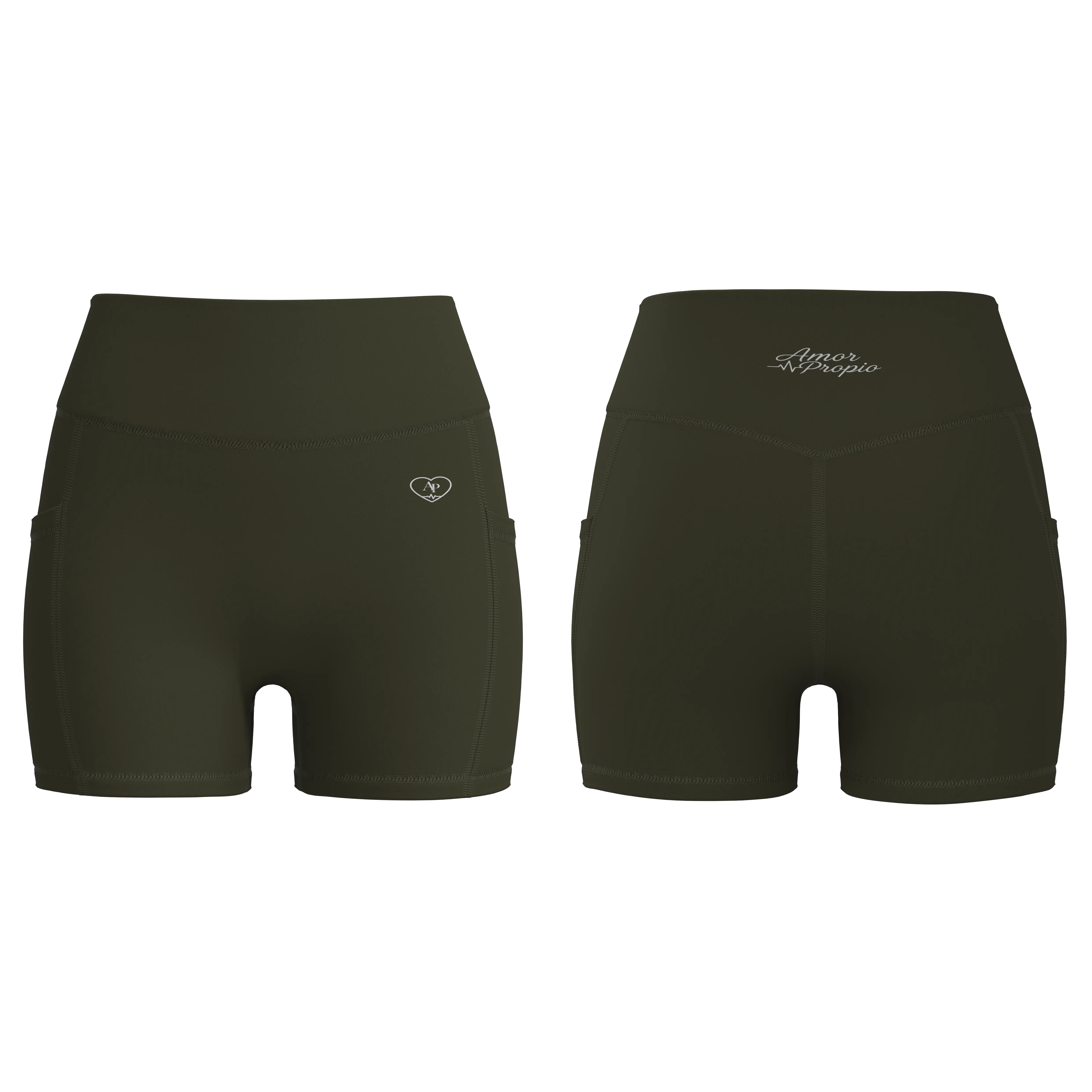 Yoga Shorts Dark Olive