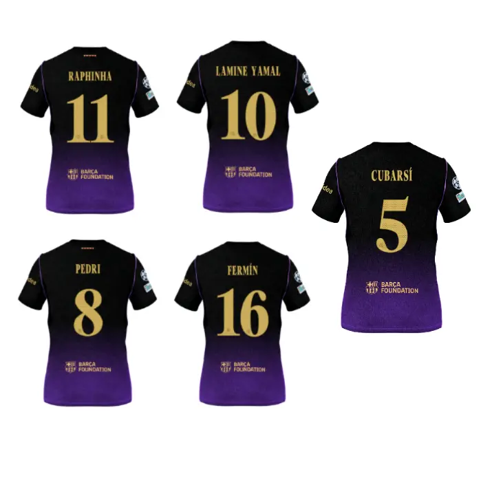 2026-27 Purple Black Soccer Jersey for Men | Lightweight Breathable Quick-Dry Football Training Shirt | Athletic Sportswear