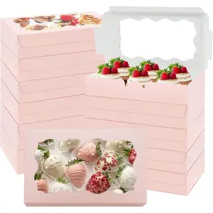 20/50 Cookie/candy Boxes with Transparent Window, Ideal for Baking, Parties, Weddings, Birthdays, Outdoor Events, Baby Shower Gifts