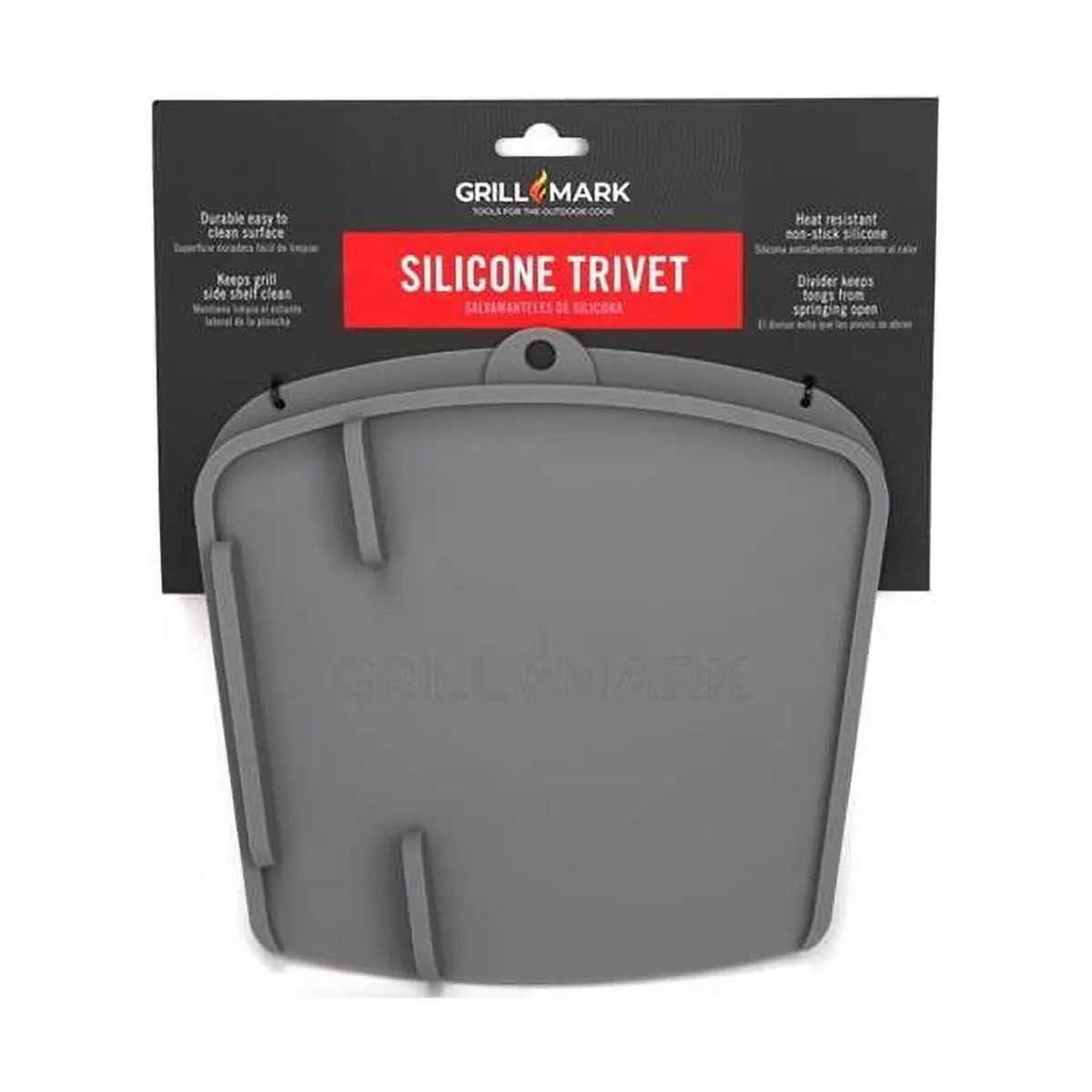 212 MAIN Gray Silicone Plastic Spatula Mat - Heat-Resistant Kitchen, Barbecue Utensil Accessory