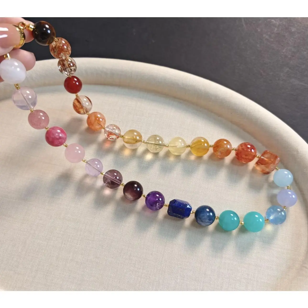 Handcrafted Energy Infused Personalized Natural Crystal Necklace for Adults - Name Engraving, Career/Love Luck Enhancement, Gift-Ready Feng Shui Ornament, Engraved