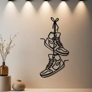 Housewarming Gift 1pc Sneaker Metal Wall Art Decoration, Modern Home Decor - Ideal Gift for Birthday, Thanksgiving, Christmas, Valentine's Day - Home