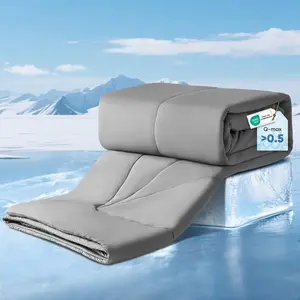 Revolutionary Cooling Comforter  Absorb  Heat to Keep Cool, Cooling Blanket for Hot Sleepers  Arc-Chill 3.0 Cool Tech Fabric Summer Comforter Hypo-Allergenic Cool Quilt - Gray