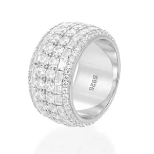 【#R362 】UCCIYO 18K Gold-Plated Ring with Lab-Grown Moissanite S925 Sterling Silver Moissanite Ring for Women Men Hip Hop Jewelry Gift summerwins