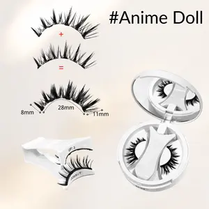 Alashia Anime Doll Style Magnetic Eyelashes Kit No Glue Reusable Waterproof Easy 3s Wear Soft Flexible Natural Look